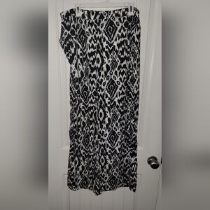 Palazzo Wide Leg Elastic Waist Band Pants Flowy 1X